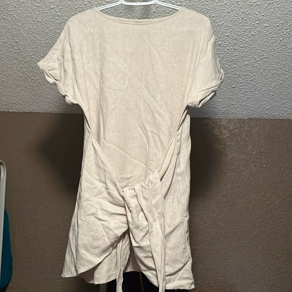 Unbranded Oatmeal Linen Dress